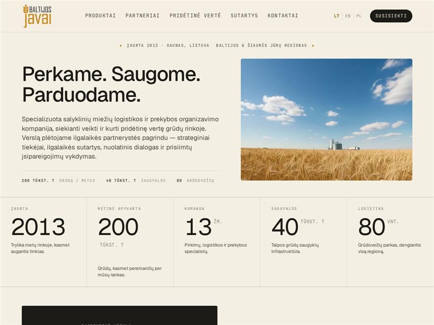 BaltijosJavai.lt — website built by Jmedia