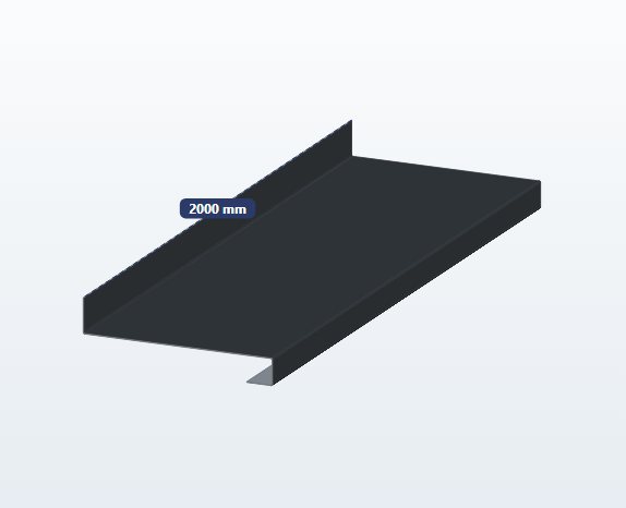 Window sill in 3D in the Lamell calculator